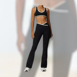 Dance Attitude Activewear Flair Dance Pants featuring white trim