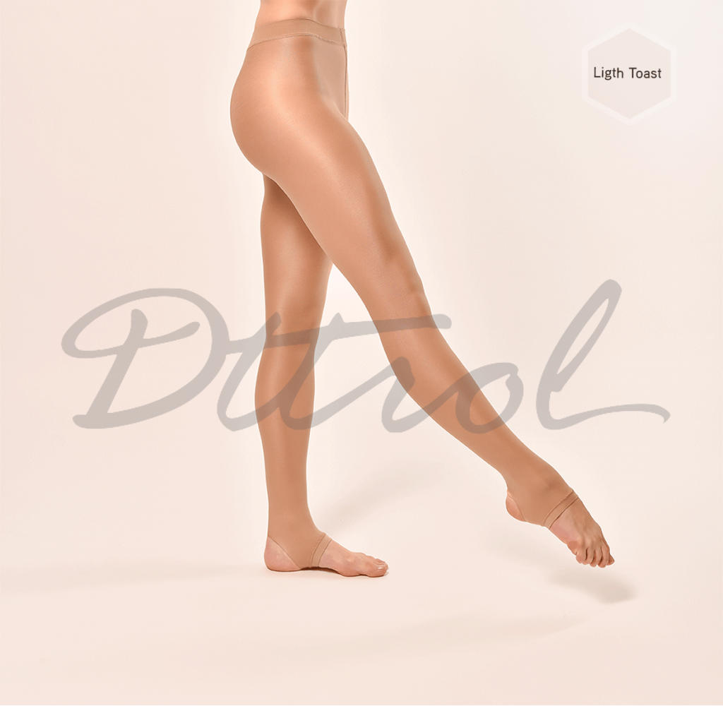 2 pairs Stirrup Shimmer Tights Light Toast