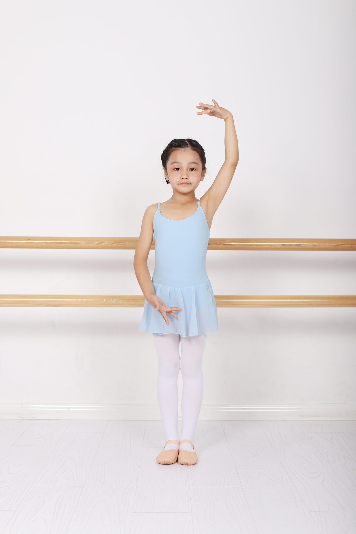 Ballet Leotard with Skirt Light Blue