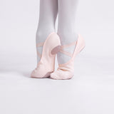 4 Way Stretch Canvas Ballet Shoes Salmon