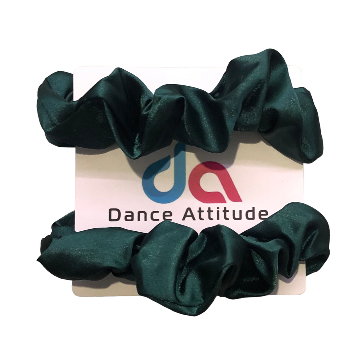 Scrunchie Dark Green 2 pk Satin