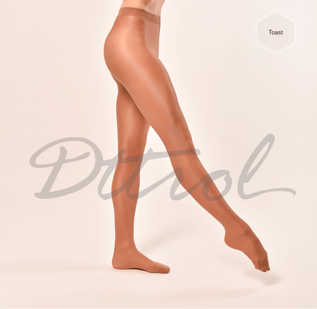 2 pack Footed Shimmer Tights Toast