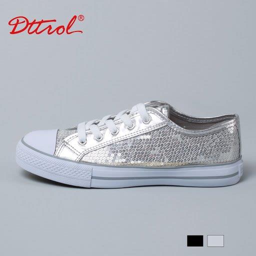 Silver Sequin Low Rise