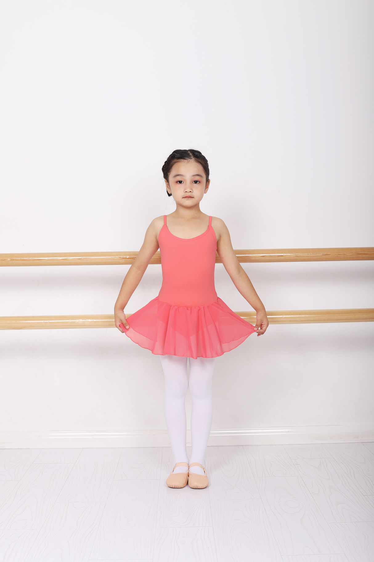 Ballet Leotard with Skirt Peach